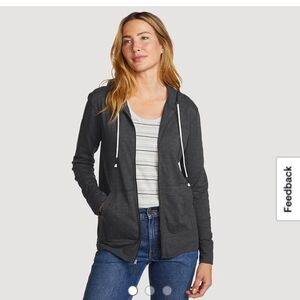 Oversized Charcoal Zip-Up Hoodie